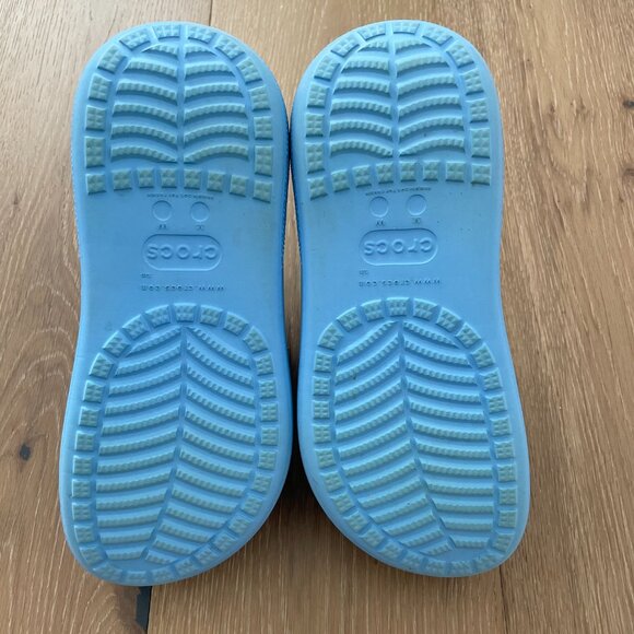 CROCS Shoes Women 7 Classic Platform Clogs Blue 207521 Lightweight Men 5 - Picture 8 of 13
